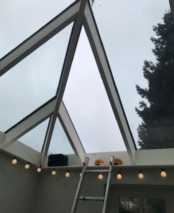 After - glass replaced to conservatory roof