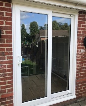 New patio doors in white UPVC